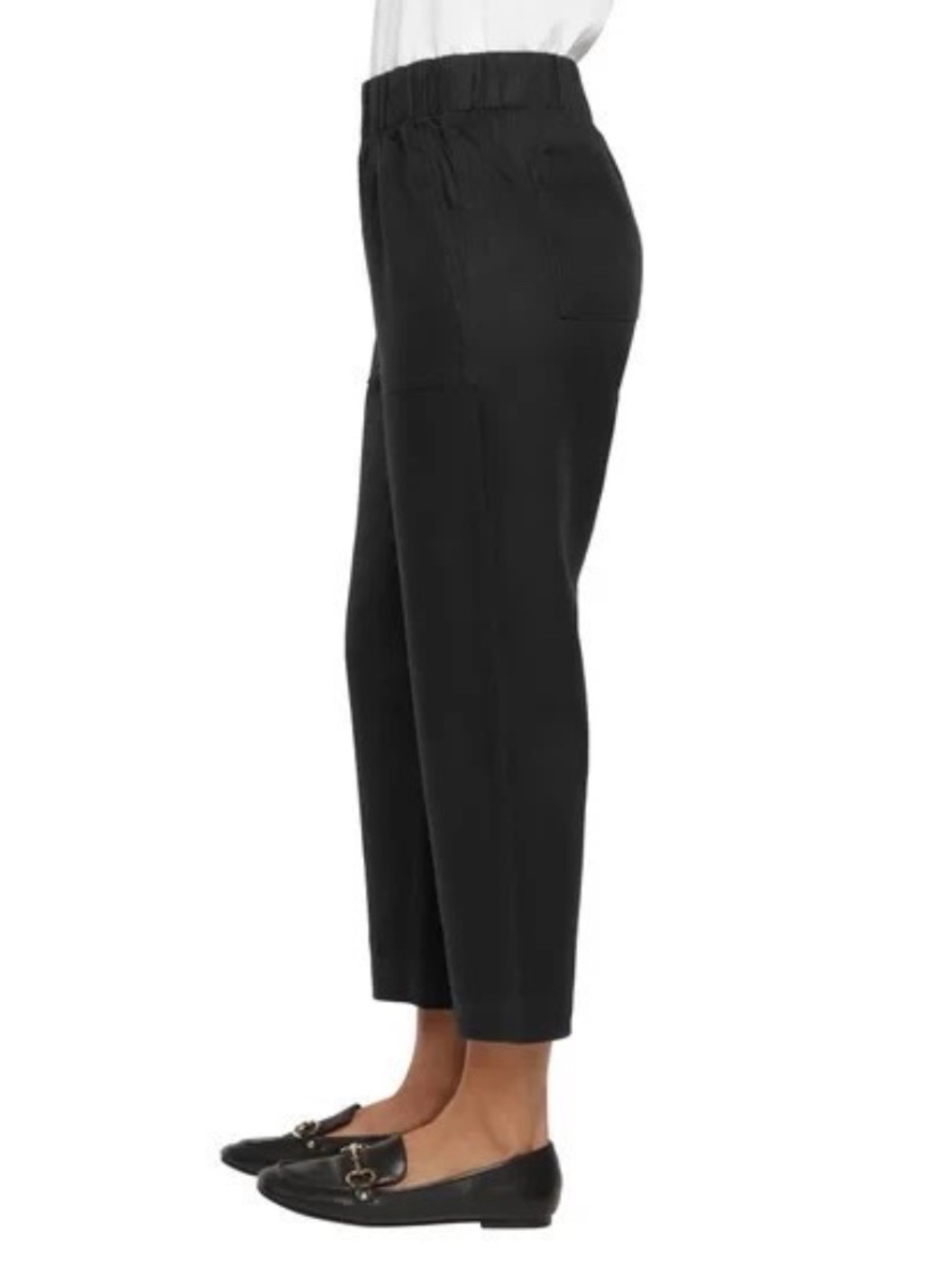 Banana Republic Women's Tapered Crop Pull-on Pant Sz XL Black New